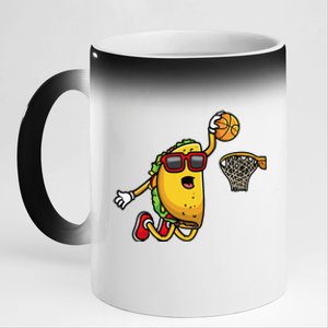 Taco Playing Basketball Mexican Cinco De Mayo 11oz Black Color Changing Mug