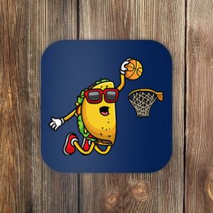 Taco Playing Basketball Mexican Cinco De Mayo Coaster