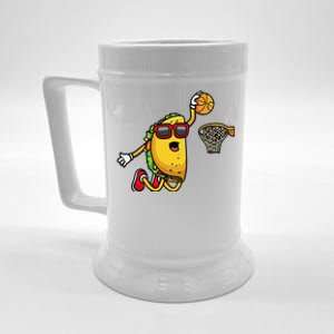 Taco Playing Basketball Mexican Cinco De Mayo Beer Stein