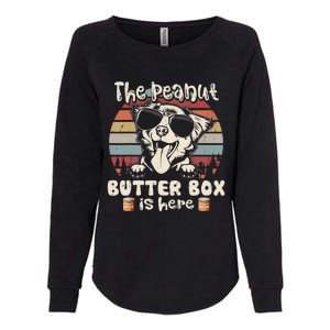 The Peanut Butter Box Is Here Funny Australian Shepherd Womens California Wash Sweatshirt