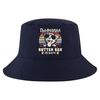 The Peanut Butter Box Is Here Funny Australian Shepherd Cool Comfort Performance Bucket Hat