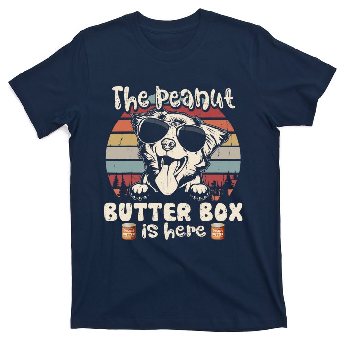 The Peanut Butter Box Is Here Funny Australian Shepherd T-Shirt