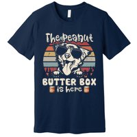 The Peanut Butter Box Is Here Funny Australian Shepherd Premium T-Shirt