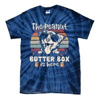 The Peanut Butter Box Is Here Funny Australian Shepherd Tie-Dye T-Shirt