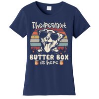 The Peanut Butter Box Is Here Funny Australian Shepherd Women's T-Shirt