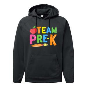 Team Pre-K Back To School Pre Kindergarten Teacher Student Performance Fleece Hoodie