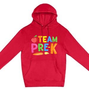 Team Pre-K Back To School Pre Kindergarten Teacher Student Premium Pullover Hoodie