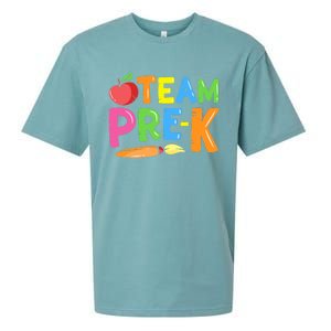 Team Pre-K Back To School Pre Kindergarten Teacher Student Sueded Cloud Jersey T-Shirt