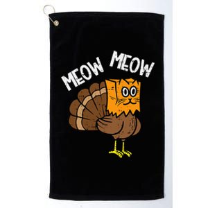 Turkey Paper Bag Meow Thanksgiving Cat Platinum Collection Golf Towel