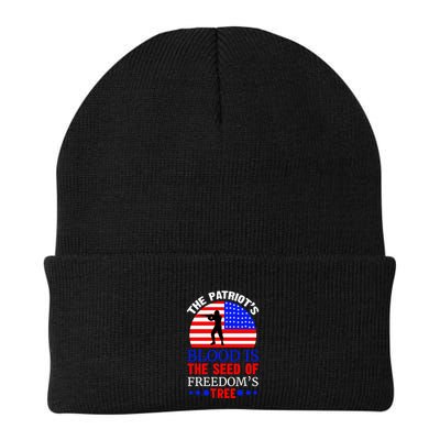The Patriots Blood Is The Seed Of Freedoms Tree Memorial Day Gift Beanie