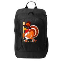 Turkey Playing Baseball Thanksgiving City Backpack