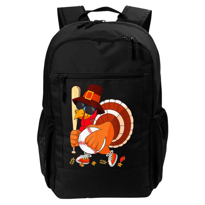 Turkey Playing Baseball Thanksgiving Daily Commute Backpack