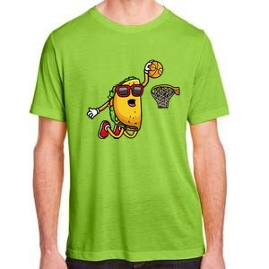 Taco Playing Basketball Mexican Cinco De Mayo Adult ChromaSoft Performance T-Shirt