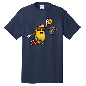 Taco Playing Basketball Mexican Cinco De Mayo Tall T-Shirt