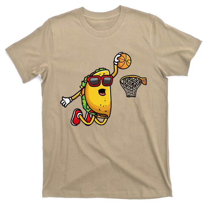 Taco Playing Basketball Mexican Cinco De Mayo T-Shirt