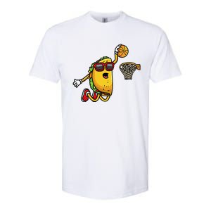 Taco Playing Basketball Mexican Cinco De Mayo Softstyle CVC T-Shirt