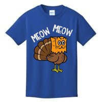 Turkey Paper Bag Meow Funny Thanksgiving Cat Kids T-Shirt