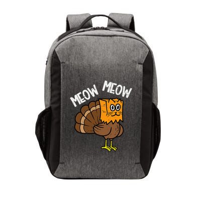 Turkey Paper Bag Meow Funny Thanksgiving Cat Vector Backpack