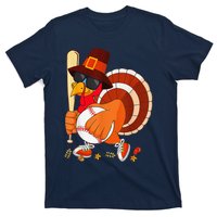 Turkey Playing Baseball Thanksgiving T-Shirt