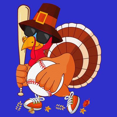 Turkey Playing Baseball Thanksgiving Turkey Baseball Player T-Shirt