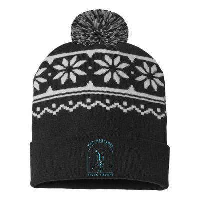 The Pleiades Boho Celestial Illustration For Women USA-Made Snowflake Beanie