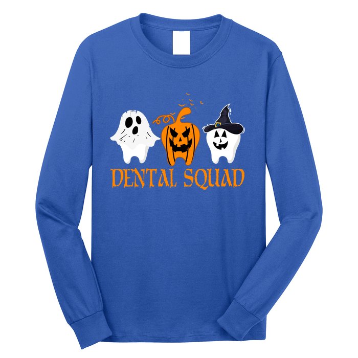 Th Pumpkin Boo Witch Dental Squad Group Halloween Costume Funny Gift Long Sleeve Shirt