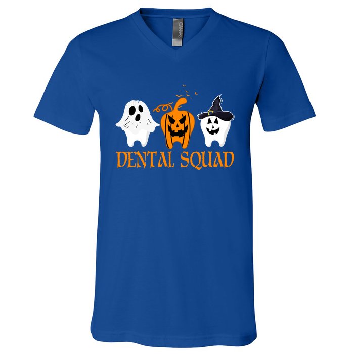 Th Pumpkin Boo Witch Dental Squad Group Halloween Costume Funny Gift V-Neck T-Shirt