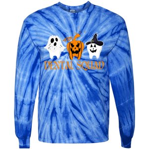 Th Pumpkin Boo Witch Dental Squad Group Halloween Costume Funny Gift Tie-Dye Long Sleeve Shirt