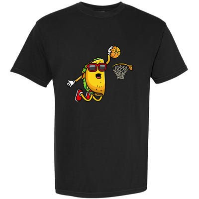 Taco Playing Basketball Funny Cinco De Mayo Sport Lover Garment-Dyed Heavyweight T-Shirt