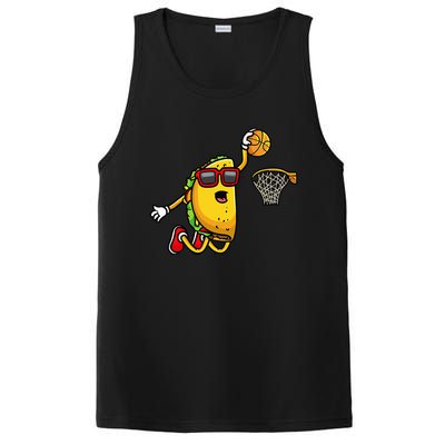 Taco Playing Basketball Funny Cinco De Mayo Sport Lover PosiCharge Competitor Tank