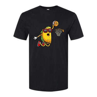 Taco Playing Basketball Funny Cinco De Mayo Sport Lover Softstyle CVC T-Shirt