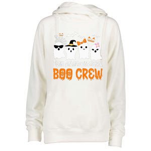 Team Paraprofessional Boo Crew Pumpkin Scary Halloween Womens Funnel Neck Pullover Hood