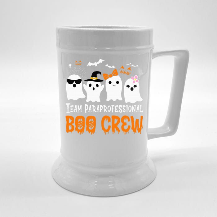 Team Paraprofessional Boo Crew Pumpkin Scary Halloween Beer Stein