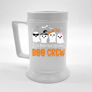 Team Paraprofessional Boo Crew Pumpkin Scary Halloween Beer Stein