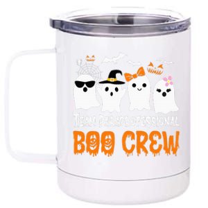 Team Paraprofessional Boo Crew Pumpkin Scary Halloween 12 oz Stainless Steel Tumbler Cup