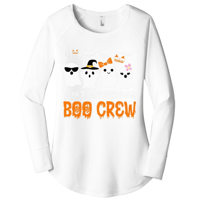 Team Paraprofessional Boo Crew Pumpkin Scary Halloween Women's Perfect Tri Tunic Long Sleeve Shirt