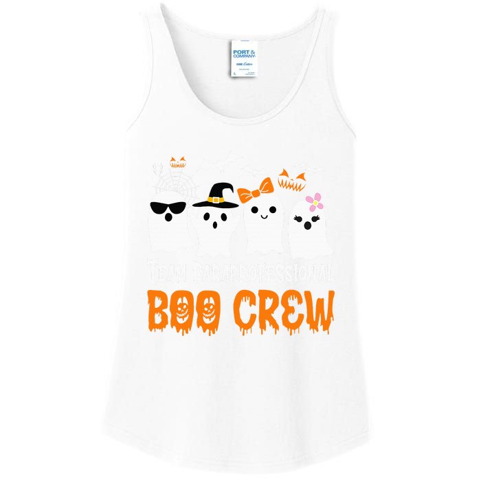 Team Paraprofessional Boo Crew Pumpkin Scary Halloween Ladies Essential Tank