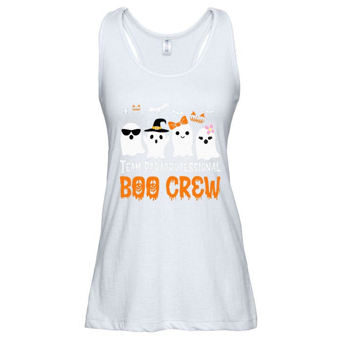 Team Paraprofessional Boo Crew Pumpkin Scary Halloween Ladies Essential Flowy Tank