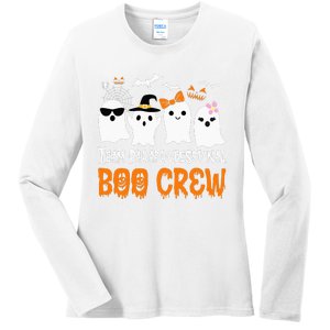 Team Paraprofessional Boo Crew Pumpkin Scary Halloween Ladies Long Sleeve Shirt