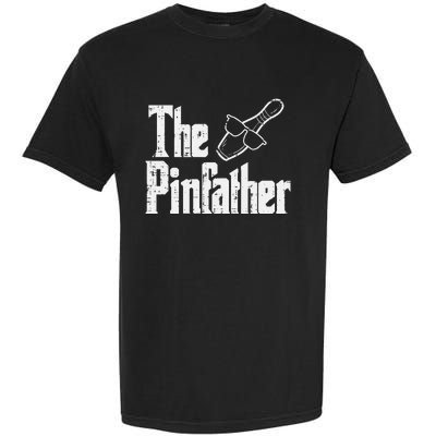 The Pinfather Bowling Dad Fathers Day Bowler Daddy Papa Garment-Dyed Heavyweight T-Shirt