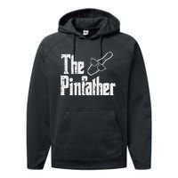 The Pinfather Bowling Dad Fathers Day Bowler Daddy Papa Performance Fleece Hoodie