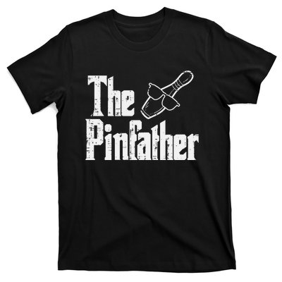 The Pinfather Bowling Dad Fathers Day Bowler Daddy Papa T-Shirt