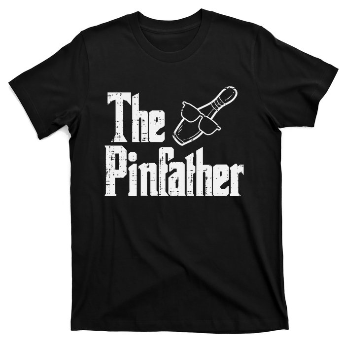 The Pinfather Bowling Dad Fathers Day Bowler Daddy Papa T-Shirt