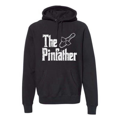 The Pinfather Bowling Dad Fathers Day Bowler Daddy Papa Premium Hoodie