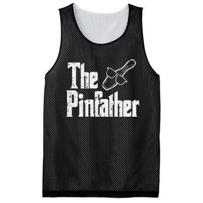 The Pinfather Bowling Dad Fathers Day Bowler Daddy Papa Mesh Reversible Basketball Jersey Tank