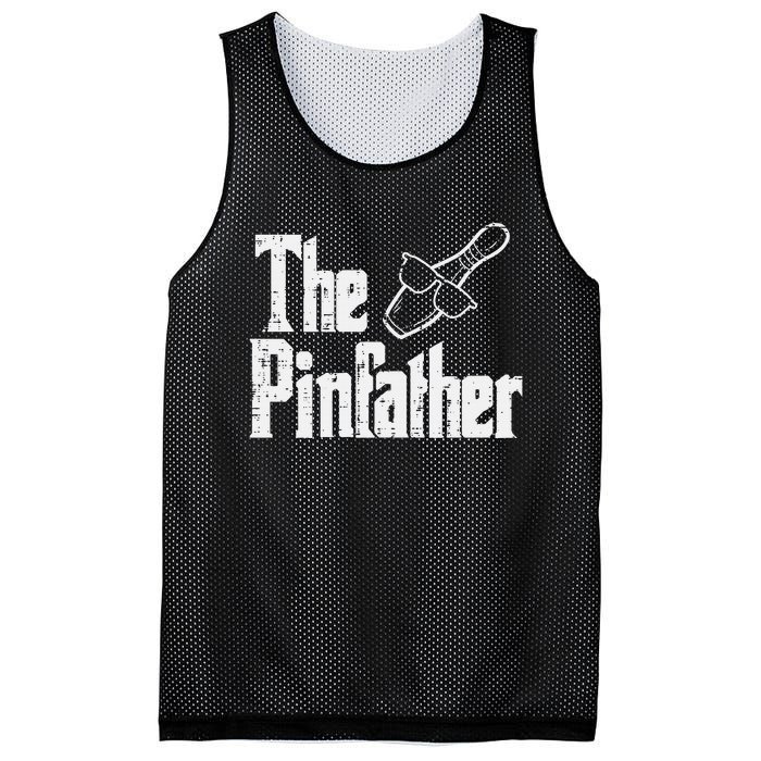 The Pinfather Bowling Dad Fathers Day Bowler Daddy Papa Mesh Reversible Basketball Jersey Tank