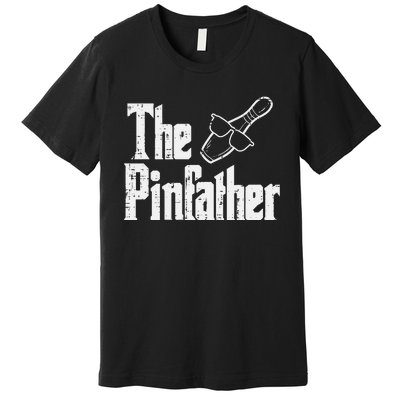 The Pinfather Bowling Dad Fathers Day Bowler Daddy Papa Premium T-Shirt