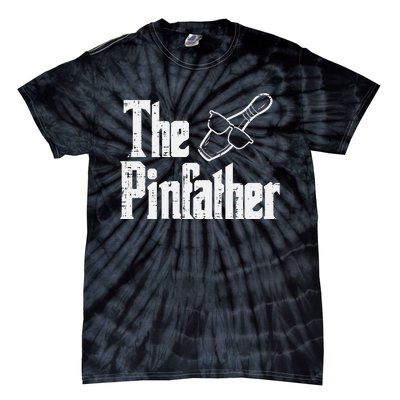 The Pinfather Bowling Dad Fathers Day Bowler Daddy Papa Tie-Dye T-Shirt