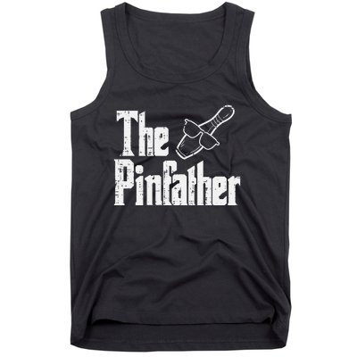 The Pinfather Bowling Dad Fathers Day Bowler Daddy Papa Tank Top