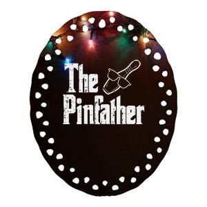 The Pinfather Bowling Dad Fathers Day Bowler Daddy Papa Ceramic Oval Ornament